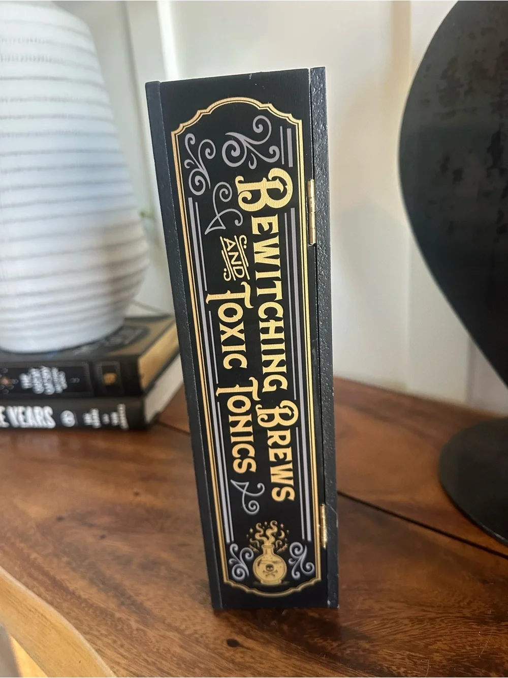 Target Bullseye Bewitching Brews and Toxic Tonics Decorative Book Box - Black